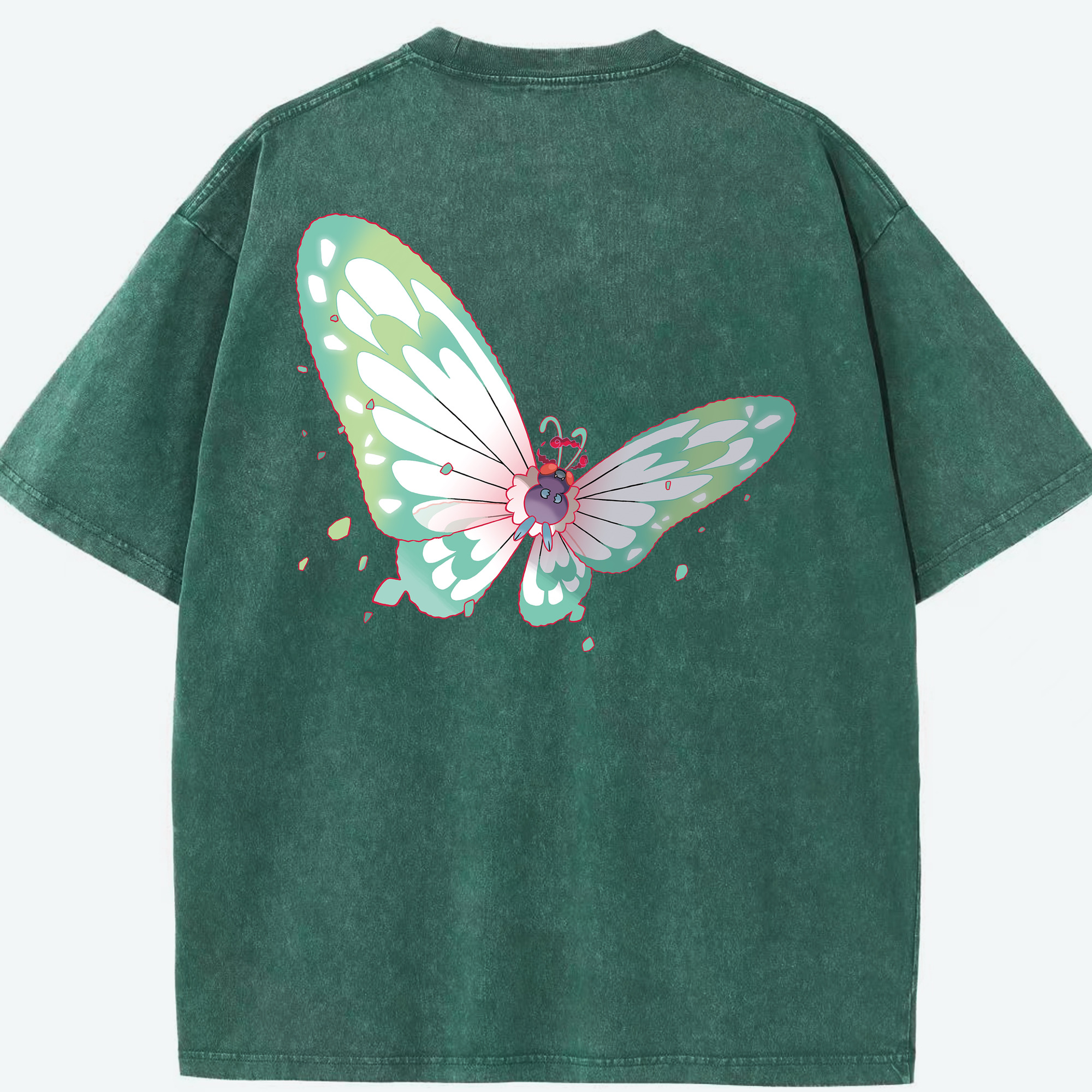 （画像用） ポケットモンスター Pokémon 綿100% ヴィンテージ風 半袖Tシャツ（背面プリント）